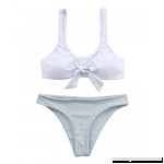 OMKAGI Women's Tie Knot Front Bikinis High Cut Bottom Padded Bathing Suit 2Pcs Beachwear Gray B07BPYST53